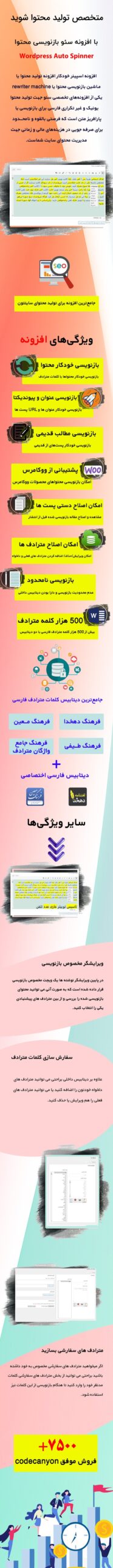 افزونه بازنویسی خودکار محتوا با ChatGPT و مترادف ها | افزونه Wordpress Auto Spinner 2 افزونه بازنویسی خودکار محتوا