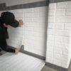 دیوار پوش فومی طرح آجر سفید