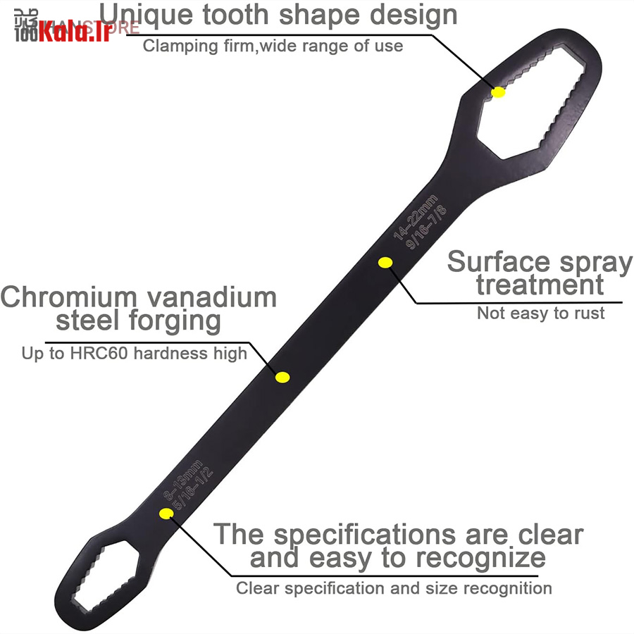 آچار دو سر رینگی همه کاره 20 آچار دو سر رینگی همه کاره - Image 20