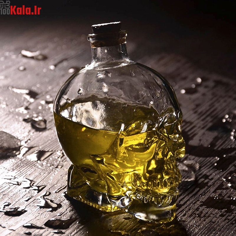 بطری شیشه ای طرح جمجمه 2 بطری شیشه ای طرح جمجمه - Image 2
