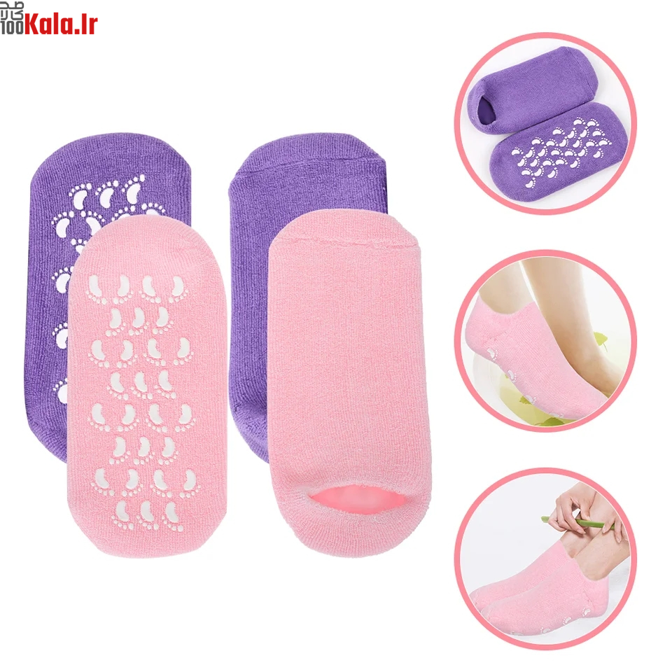 جوراب سیلیکونی ژله ای ترک پا 8 جوراب سیلیکونی ژله ای ترک پا - Image 8