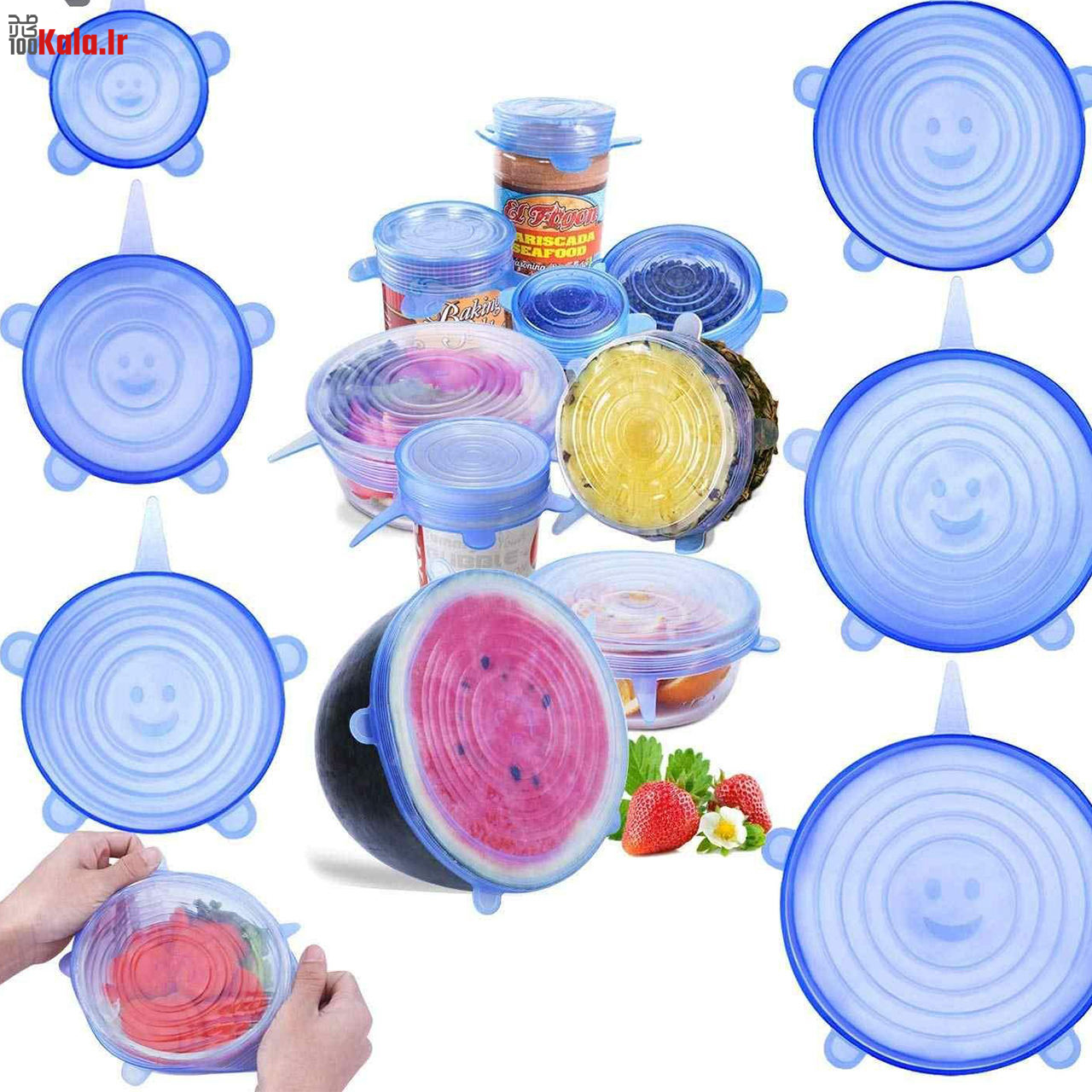 درپوش سیلیکونی محافظ غذا السا بسته 6 عددی 3 درپوش سیلیکونی محافظ غذا السا بسته 6 عددی - Image 3