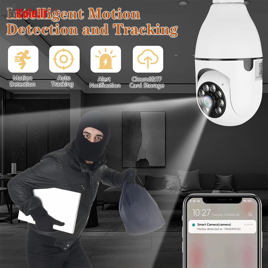 دوربین مدار بسته لامپی بی سیم مدل V380 10 دوربین مدار بسته لامپی بی سیم مدل V380 - Image 10