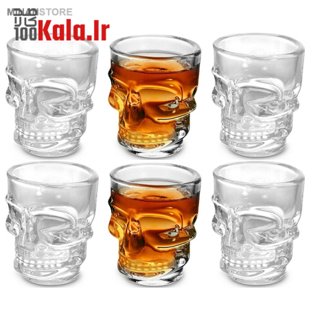 ست 6 عددی شات طرح اسکلت 4 ست 6 عددی شات طرح اسکلت - Image 4