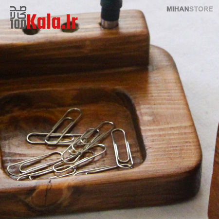 ست رومیزی چوبی جا موبایلی و ساعت 5 ست رومیزی چوبی جا موبایلی و ساعت - Image 5