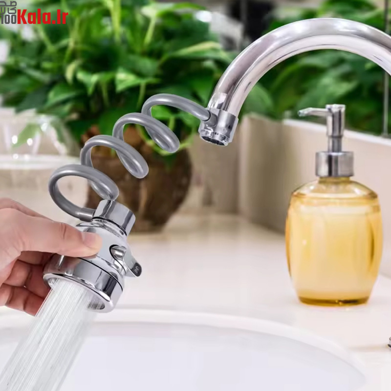 سر شیر شلنگ دار ظرفشویی و روشویی 3 حالته 2 سر شیر شلنگ دار ظرفشویی و روشویی 3 حالته - Image 2