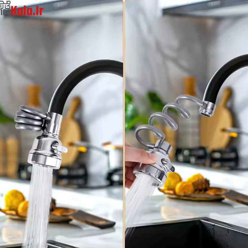 سر شیر شلنگ دار ظرفشویی و روشویی 3 حالته 4 سر شیر شلنگ دار ظرفشویی و روشویی 3 حالته - Image 4