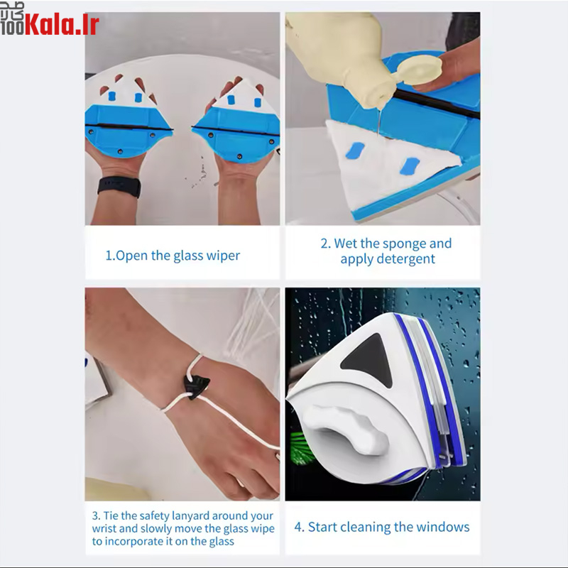 شیشه پاک کن دو طرفه مغناطیسی مدل GC Double 6 شیشه پاک کن دو طرفه مغناطیسی مدل GC Double - Image 6