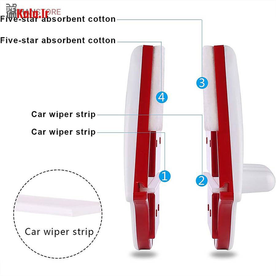 شیشه پاک کن مغناطیسی دو طرفه 23 شیشه پاک کن مغناطیسی دو طرفه - Image 23