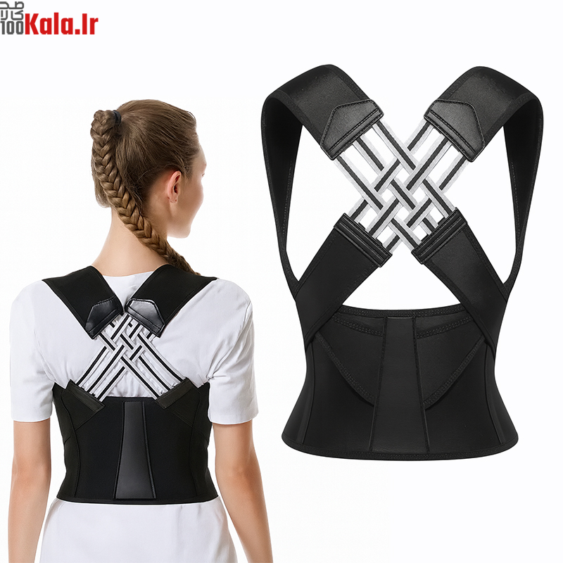 قوزبند طبی اصلاح فرم کمر و شانه مدل ضربدری 1 قوزبند طبی اصلاح فرم کمر و شانه مدل ضربدری