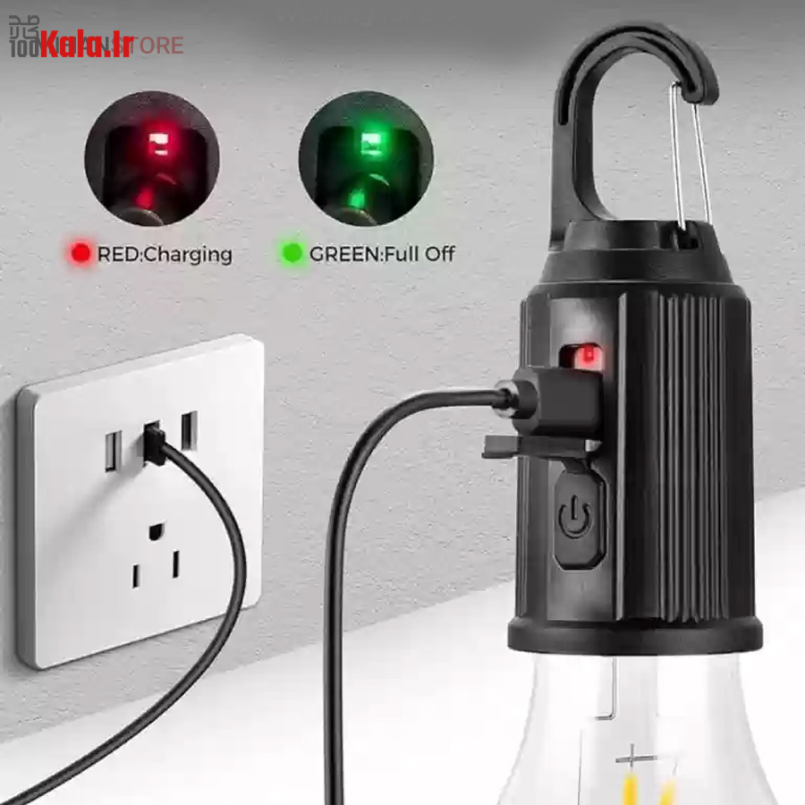 لامپ شارژی کمپینگ فیلامنتی 4 لامپ شارژی کمپینگ فیلامنتی - Image 4