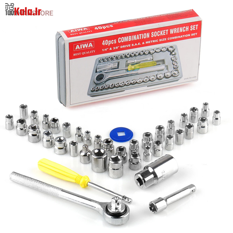 مجموعه 40 عددی آچار بکس AIWA 21 مجموعه 40 عددی آچار بکس AIWA - Image 21