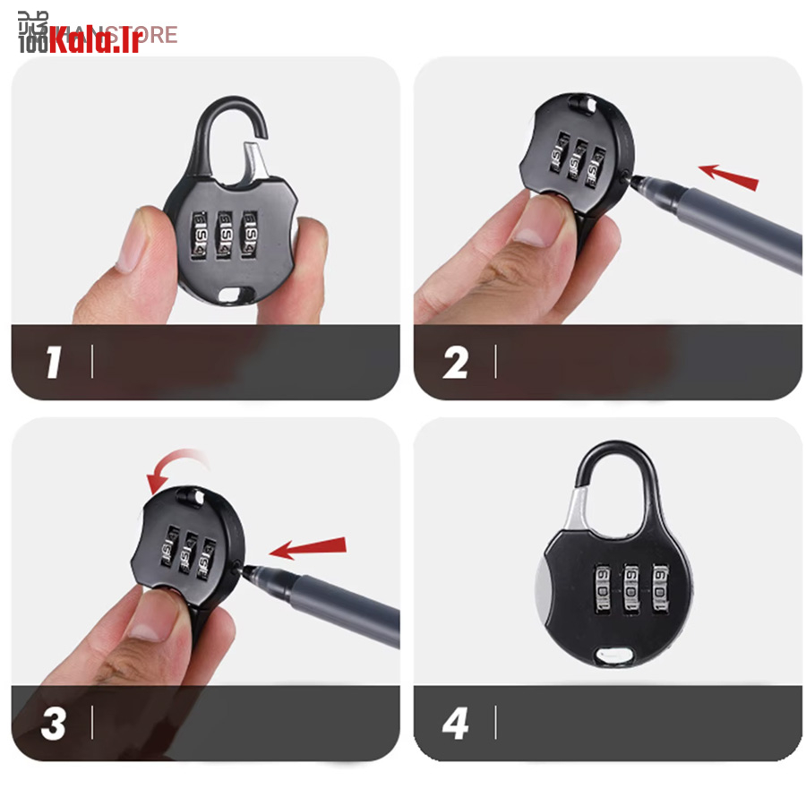 مینی قفل رمز دار RESETTABLE 16 مینی قفل رمز دار RESETTABLE - Image 16