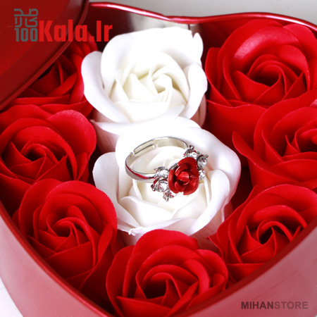 پکیج کادویی انگشتر و گل عطری طرح Love 3 پکیج کادویی انگشتر و گل عطری طرح Love - Image 3