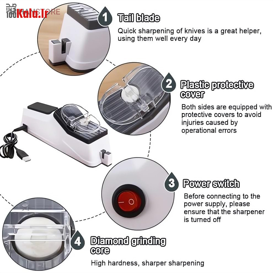 چاقو تیزکن برقی چند کاره 6 چاقو تیزکن برقی چند کاره - Image 6