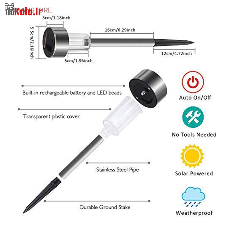 چراغ خورشیدی باغچه مدل STAR 4 چراغ خورشیدی باغچه مدل STAR - Image 4