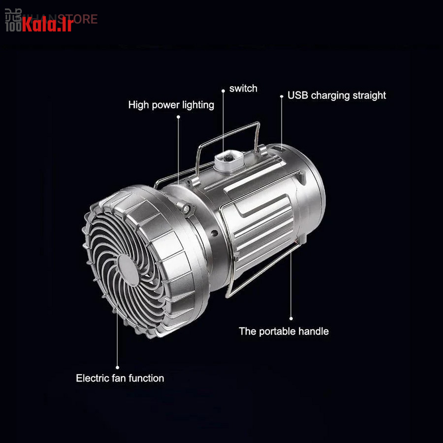 چراغ کمپینگ خورشیدی دارای پنکه و پاوربانک 8 چراغ کمپینگ خورشیدی دارای پنکه و پاوربانک - Image 8