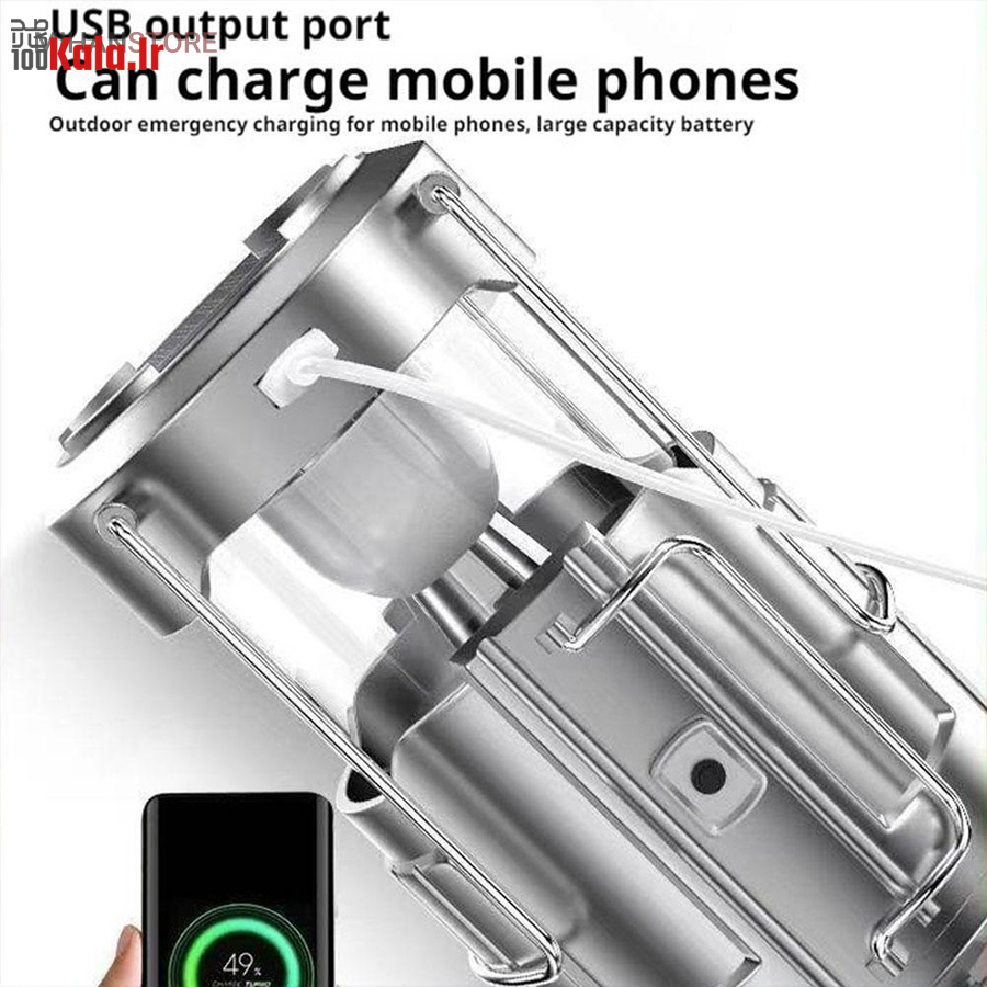 چراغ کمپینگ خورشیدی دارای پنکه و پاوربانک 10 چراغ کمپینگ خورشیدی دارای پنکه و پاوربانک - Image 10