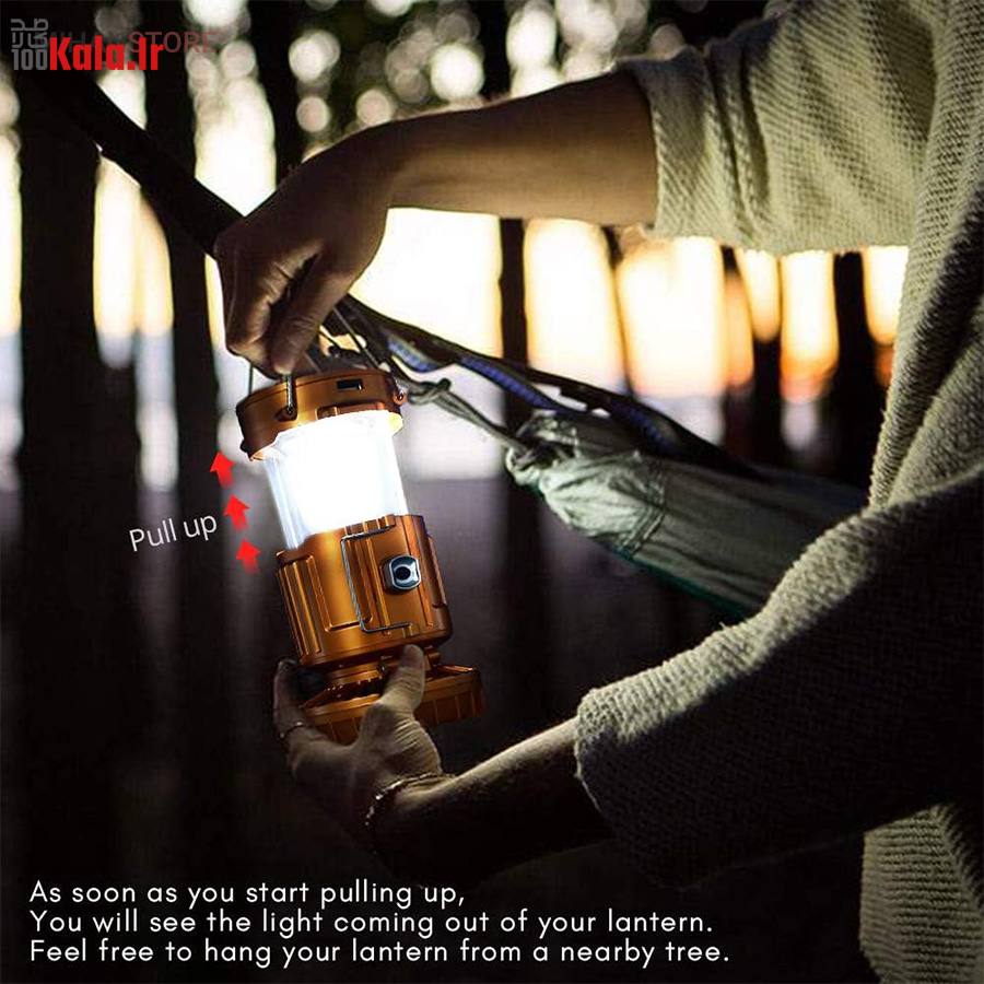 چراغ کمپینگ خورشیدی دارای پنکه و پاوربانک 15 چراغ کمپینگ خورشیدی دارای پنکه و پاوربانک - Image 15