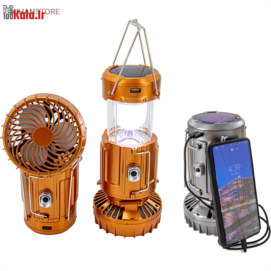 چراغ کمپینگ خورشیدی دارای پنکه و پاوربانک 25 چراغ کمپینگ خورشیدی دارای پنکه و پاوربانک - Image 25