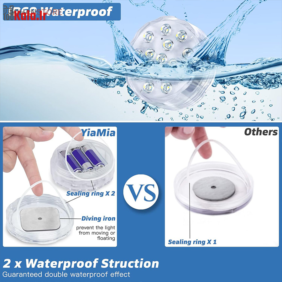 چراغ LED ریموت دار ضد آب 16 چراغ LED ریموت دار ضد آب - Image 16