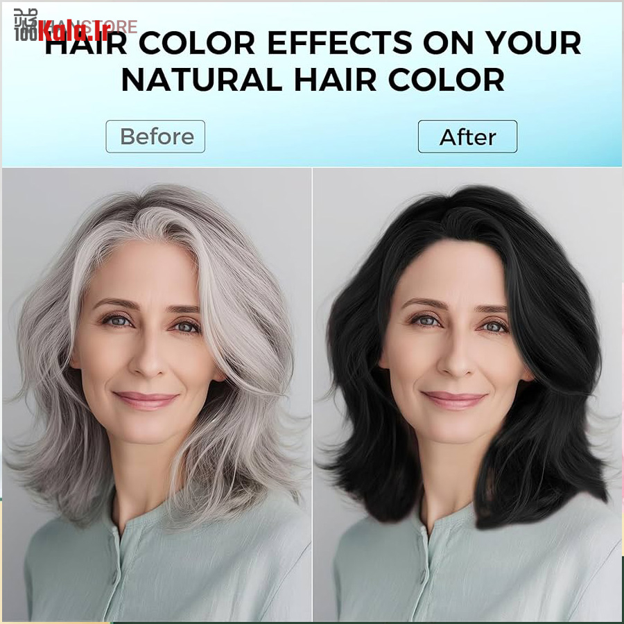 رنگ گیاهی رفع سفیدی مو (شانه دار) 5 رنگ گیاهی رفع سفیدی مو (شانه دار) - Image 5