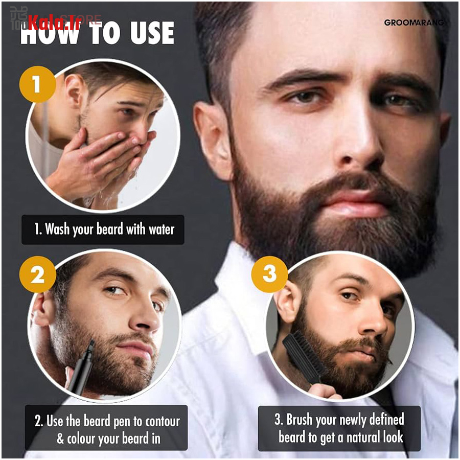 قلم هاشور حرفه ای ریش، مو و ابرو BEARD PEN 1 قلم هاشور حرفه ای ریش، مو و ابرو BEARD PEN