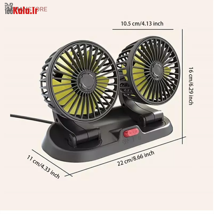 پنکه دو قلو فندکی خودرو 6 پنکه دو قلو فندکی خودرو - Image 6