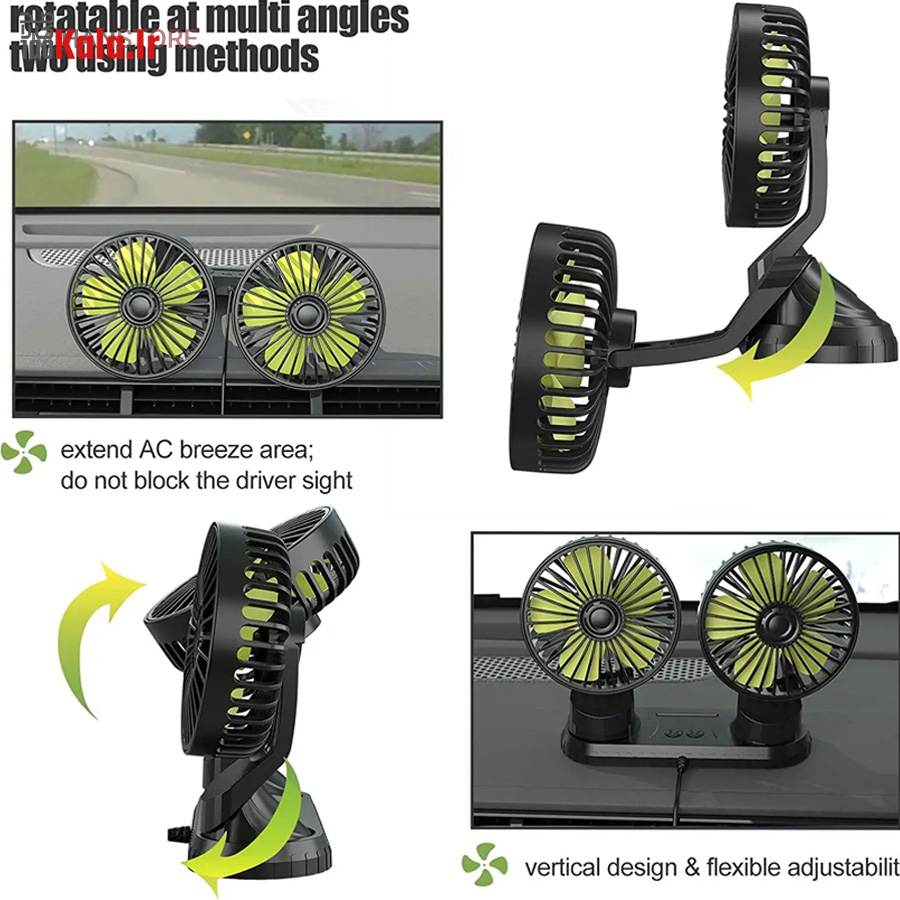 پنکه دو قلو فندکی خودرو 18 پنکه دو قلو فندکی خودرو - Image 18