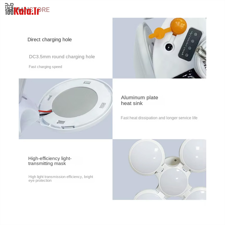 چراغ خورشیدی اضطراری توپی 5 پره 8 چراغ خورشیدی اضطراری توپی 5 پره - Image 8