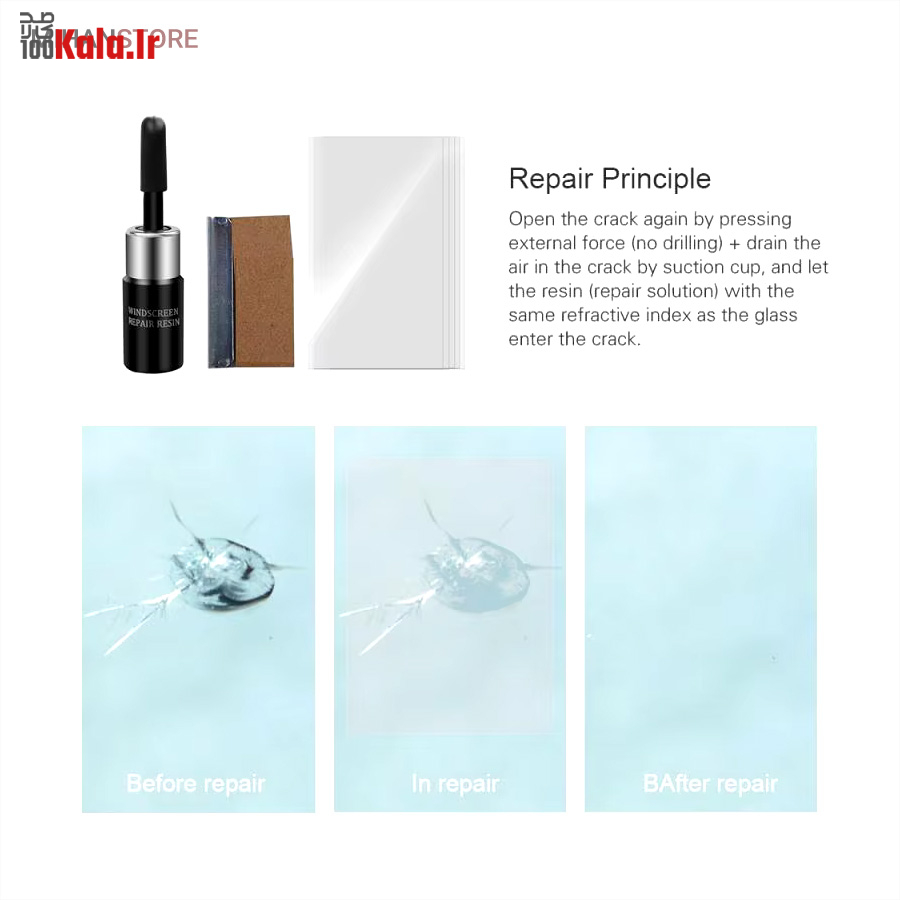 چسب ترمیم ترک شیشه 1 چسب ترمیم ترک شیشه